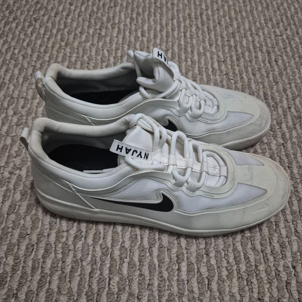 Nike SB Nyjah Free 2 Summit White Men Size 7 Skate Shoes BV2078-100 EUC - Picture 3 of 7